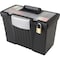 Storex Portable File Box w/Organizer, Ltr/Lgl, Black STX61510U01C - alternate 6
